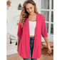 🧥 PROMOTION LIMITÉE -50% ! ✨ Cardigan ouvert femme grande taille – Léger, mi‑long, manches courtes 🍁