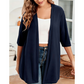 🧥 PROMOTION LIMITÉE -50% ! ✨ Cardigan ouvert femme grande taille – Léger, mi‑long, manches courtes 🍁