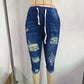 👖 LIMITED-TIME 50% OFF! ✨ Distressed Denim Capri Pants – Edgy Casual, Adjustable Waist, Cropped Fit 🌿