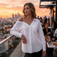 🔥While Supplies Last 50% OFF!🎉 Women's Casual Off-Shoulder Button-Down Shirt