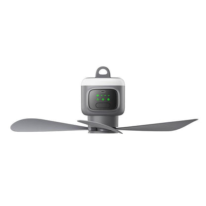 🌀 💡 Ventilateur suspendu rechargeable avec lumière – Sans fil, pratique & parfait pour la maison, le camping et les voyages 🏠 ⛺ ✨