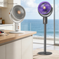 🌀 50% DE RÉDUCTION 🔋 Ventilateur rétractable sans fil avec télécommande – Rechargeable & silencieux – Hauteur ajustable, 3 vitesses – parfait pour la maison, le bureau ou le camping ❄️