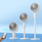 🌀 50% DE RÉDUCTION 🔋 Ventilateur rétractable sans fil avec télécommande – Rechargeable & silencieux – Hauteur ajustable, 3 vitesses – parfait pour la maison, le bureau ou le camping ❄️