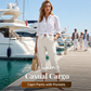 📢📢 PROMO -50% !! ⏰ Pantalon capri cargo décontracté femme avec poches