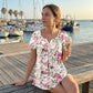 👚 PROMOTION LIMITÉE -50% ! ✨ T-shirt boutonné floral fluide pour femme – Décontracté, léger, polyvalent 🌸