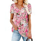 👚 PROMOTION LIMITÉE -50% ! ✨ T-shirt boutonné floral fluide pour femme – Décontracté, léger, polyvalent 🌸