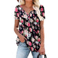 👚 PROMOTION LIMITÉE -50% ! ✨ T-shirt boutonné floral fluide pour femme – Décontracté, léger, polyvalent 🌸