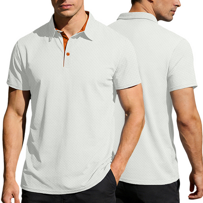 👔 PROMOTION LIMITÉE -50% ! ✨ Chemise à col texturée pour homme – Respirante, évacue l’humidité, détail moderne 🌿