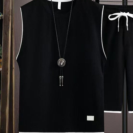Ensemble Débardeur Col Rond & Short Homme Minimaliste