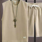 Ensemble Débardeur Col Rond & Short Homme Minimaliste
