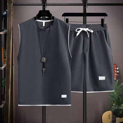 Ensemble Débardeur Col Rond & Short Homme Minimaliste
