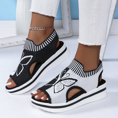 👡 50% DE RÉDUCTION ! 🌸 Sandales Plates à Bout Ouvert pour Femme – Talon Compensé Confortable, Style Aérien & Léger – Idéales pour la Plage, les Vacances et le Quotidien ☀️✨