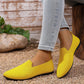 Chaussures plates en tricot à bout pointu pour femme – Mocassins à enfiler