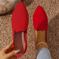Chaussures plates en tricot à bout pointu pour femme – Mocassins à enfiler
