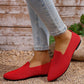 Chaussures plates en tricot à bout pointu pour femme – Mocassins à enfiler