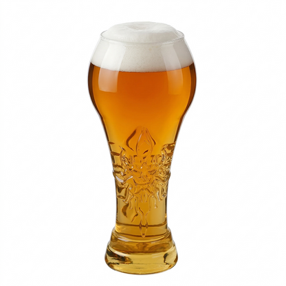 🍺✨ PROMO FLASH 50% ! Grand Verre à Bière 500ml – Relief Artistique Vintage, Fond Renforcé, Forme Ergomique, Idéal Bières Pression & Cocktails, Cadeau 🎁