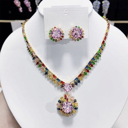 💎 PROMOTION LIMITÉE -50% ! ✨ Ensemble Collier & Boucles d'Oreilles en Zircon – Élégant, Intemporel, Prêt à Offrir ✨