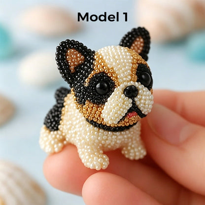 🎁🐾 PROMO FLASH 50% ! Kit Créatif 3D Chiot en Perles – Sans Outils, Perles Réutilisables, 6 Modèles, Cadeau Anniversaire & Décoration Bureau 🎂
