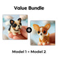 🎁🐾 PROMO FLASH 50% ! Kit Créatif 3D Chiot en Perles – Sans Outils, Perles Réutilisables, 6 Modèles, Cadeau Anniversaire & Décoration Bureau 🎂