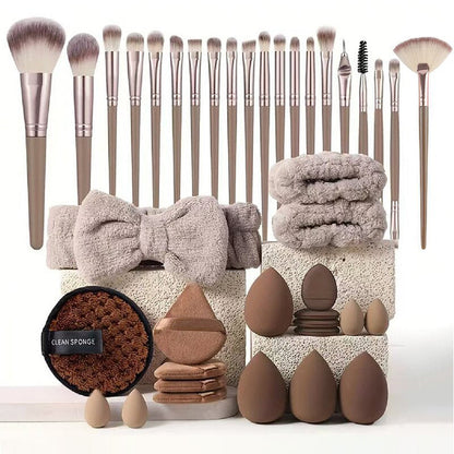 📢📢50 % de réduction !! ⏰Ensemble tout-en-un de pinceaux et éponges de maquillage