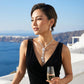 Ensemble Collier & Boucles d’Oreilles Fleur en Zircon pour Femme