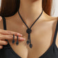 Ensemble Collier & Boucles d’Oreilles Fleur en Zircon pour Femme