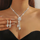Ensemble Collier & Boucles d’Oreilles Fleur en Zircon pour Femme