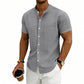 👕☀️🌿 OFFRE LIMITÉE 50% DE RÉDUCTION! Chemise Homme à Manches Courtes Coupe Ample Unie – Mélange de Coton Respirant, Coupe Décontractée, Confort Toute la Journée – Votre Indispensable pour le Travail, les Week-ends et les Sorties Décontractées 🧢🌸