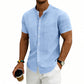 👕☀️🌿 OFFRE LIMITÉE 50% DE RÉDUCTION! Chemise Homme à Manches Courtes Coupe Ample Unie – Mélange de Coton Respirant, Coupe Décontractée, Confort Toute la Journée – Votre Indispensable pour le Travail, les Week-ends et les Sorties Décontractées 🧢🌸