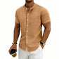 👕☀️🌿 OFFRE LIMITÉE 50% DE RÉDUCTION! Chemise Homme à Manches Courtes Coupe Ample Unie – Mélange de Coton Respirant, Coupe Décontractée, Confort Toute la Journée – Votre Indispensable pour le Travail, les Week-ends et les Sorties Décontractées 🧢🌸