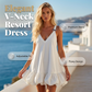 👗 50% DE RÉDUCTION ✨ Robe d’été légère à col en V – Ourlet bouffant & bretelles réglables – Fluide, élégante – parfaite pour les vacances ou les journées ensoleillées 🌸