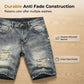 Short en jean délavé vintage