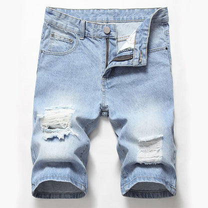 Short en jean délavé vintage