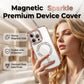 📢💎 PROMO FLASH 50% ! Coque Téléphone Magnétique Pailletée Galvanisée – Anti-Jaunissement, Protection Lentilles Strass, 5 Couleurs, Compatible iPhone 13-17 Series ✨