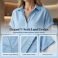 👔 LIMITED-TIME 50% OFF! 💥 Breathable Premium Casual Shirt – V-Neck Lapel, Relaxed Fit, Skin-Friendly ✨