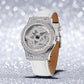⌚ PROMO LIMITÉE 50% DE RÉDUCTION ! 💥 Montre Femme Cadran Strass – Cuir, Étanche 30M, Fermoir Réglable ✨