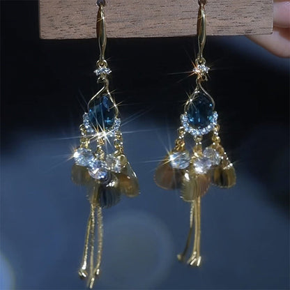 📢📢-50% !! ⏰Boucles d'Oreilles Pendantes Strass Vintage Élégantes
