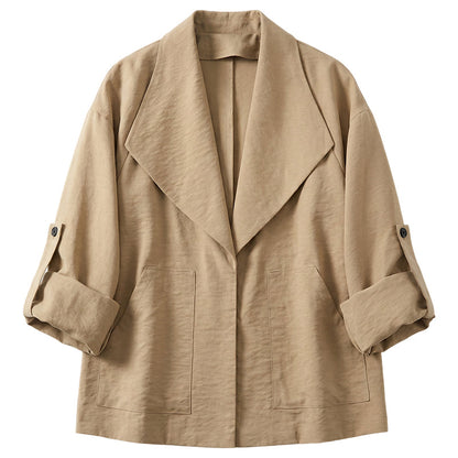 ⏳Offre limitée -50%⏰Veste Casual Vintage à Revers pour Femme🩶🧥