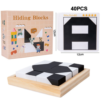 🧩 50 % DE RÉDUCTION EN CE MOMENT ! ✨ Puzzle de blocs de construction cachés-Jouets pour développer la capacité d'imagination spatiale des enfants-Jeu de société interactif parent-enfant