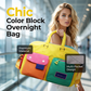🎒 -50% MAINTENANT ! 🏆 Sac de voyage Color Block Casual – Spacieux & durable – Idéal pour la salle de sport, les voyages ou les week-ends – Léger avec poignées de transport 🧳