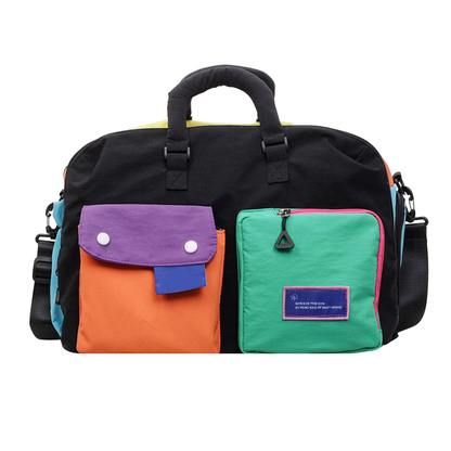 🎒 -50% MAINTENANT ! 🏆 Sac de voyage Color Block Casual – Spacieux & durable – Idéal pour la salle de sport, les voyages ou les week-ends – Léger avec poignées de transport 🧳