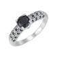 📢📢-30% !! ⏰Bague Vintage Femme Zircon Noir