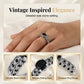 📢📢-30% !! ⏰Bague Vintage Femme Zircon Noir