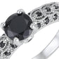 📢📢-30% !! ⏰Bague Vintage Femme Zircon Noir