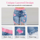 📢📢50 % DE RÉDUCTION !! ⏰Ensemble Short en Jean Déchiré et Legging Coloré pour Femme