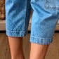 📢👖 PROMO FLASH 50% ! Pantalon Jean Court Extensible Femme – Coupe Barrel Décontractée, Taille Mi-Haute, Poches Multiples, 2 Coloris, Tailles S-3XL, Idéal Quotidien ✨