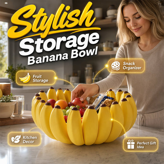 🍌 PROMO FLASH 50 % ! ✨ Coupe à Fruits Banane – Organiseur Ludique, Accent Sculptural, Design Ouvert, 10/15cm 🏆
