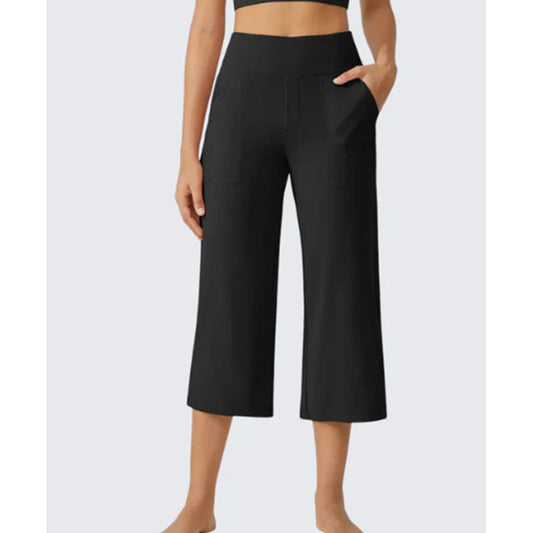 👖 PROMO FLASH 50 % ! ✨ Pantalon Cropped Femme – Poches Latérales Pratiques, Respirant, Coupe Chic Minimaliste, 6 Couleurs, S-2XL 🏆