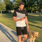 📢📢50% OFF !! ⏰Men Color-Block T-Shirt and Shorts Set