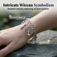 📿1 ACHETÉ = 1 OFFERT ! ✨ Bracelet Vintage Paganiste à Breloques – Symboles Spirituels, Fini Argent Antique, Bohème 🌙